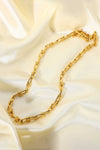 18K Stainless Steel U-Shape Chain Necklace Necklaces - Tophatter Daily Deals