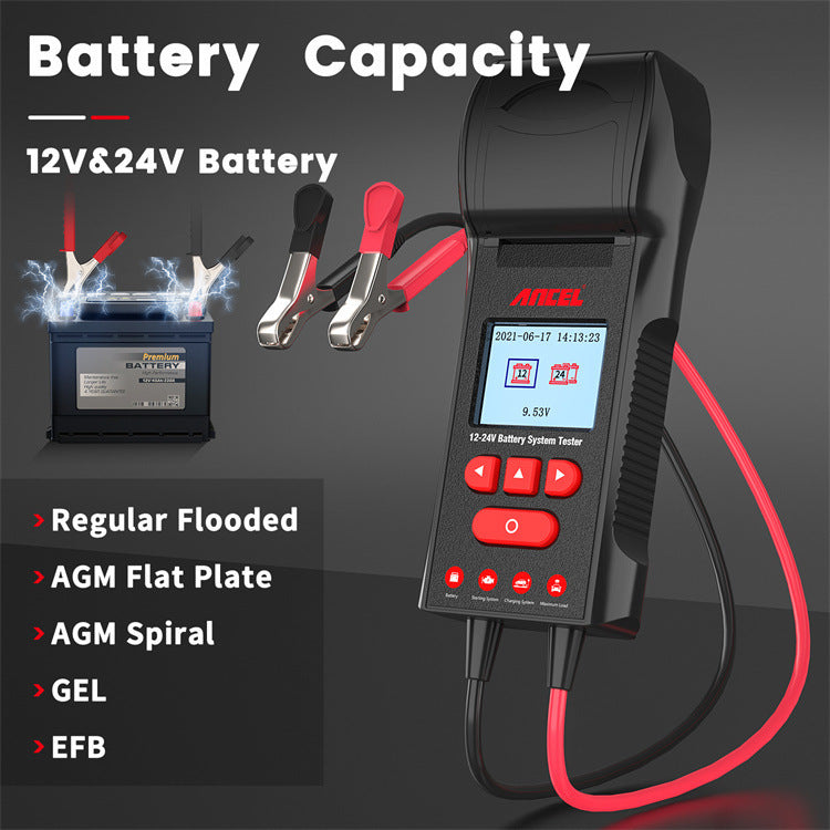 Automobile Battery Tester Battery Power Internal Resistance Life Detection Printing Model 0 - Tophatter Daily Deals