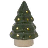 Christmas Tree LED Light, 13cm Battery Operated Green Ceramic Decoration LED Light - Tophatter Daily Deals