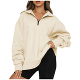 Lightweight Women Zip Sweatshirt - Oversized Pullover Casual Apricot 3D Changing Face Moving Picture Frame - Tophatter Daily Deals