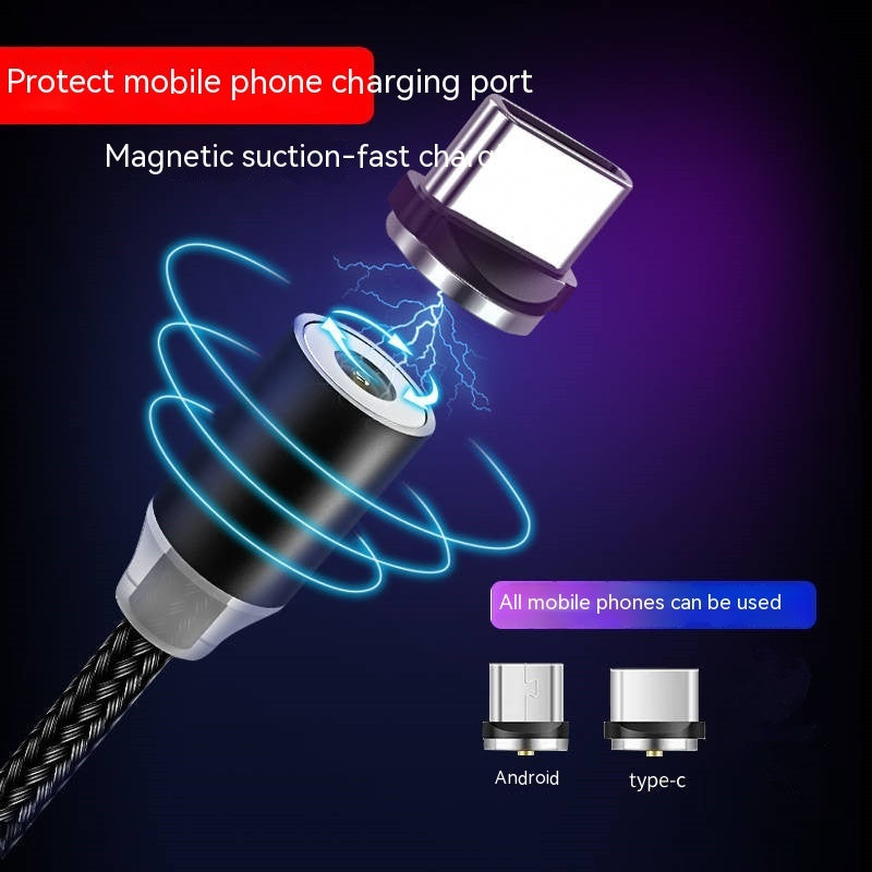 360-degree Blind Round Magnetic Data Cable 0 - Tophatter Daily Deals