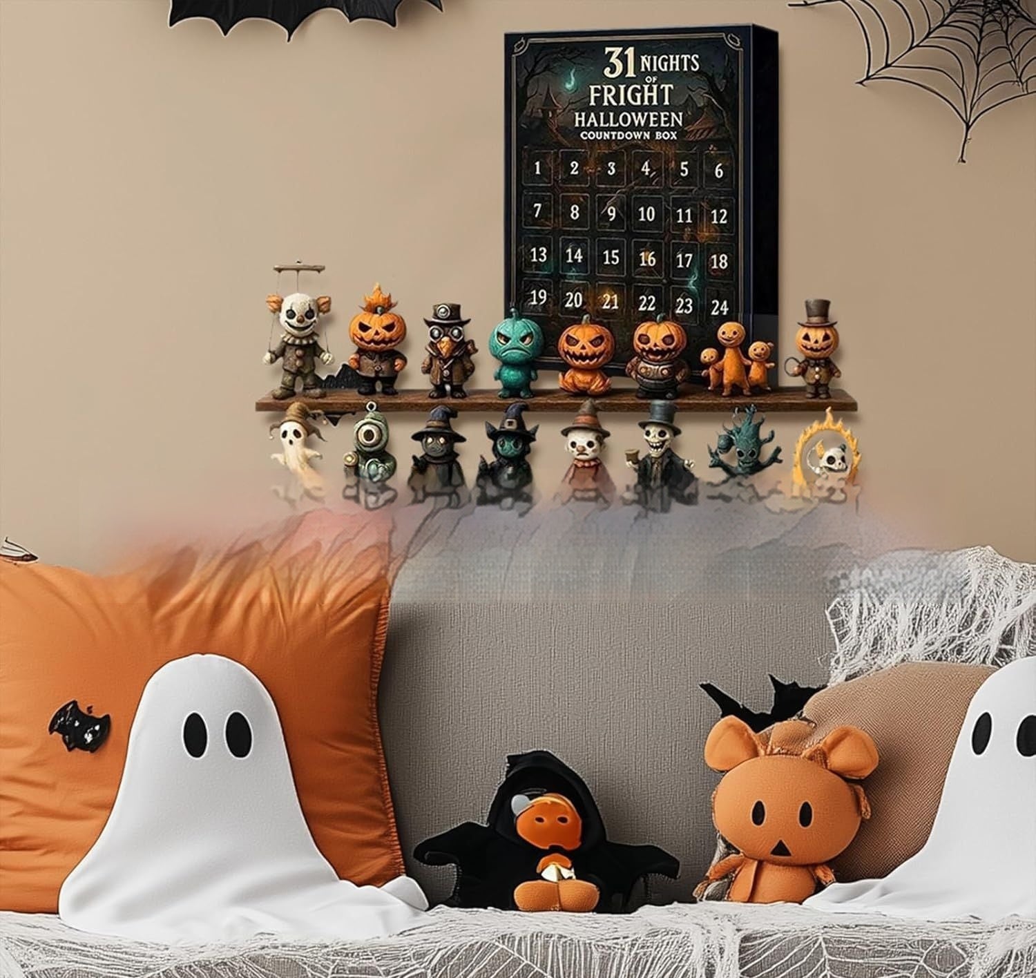 Halloween Countdown Box With 31 Blind Doll Surprises 3D Changing Face Moving Picture Frame - Tophatter Daily Deals