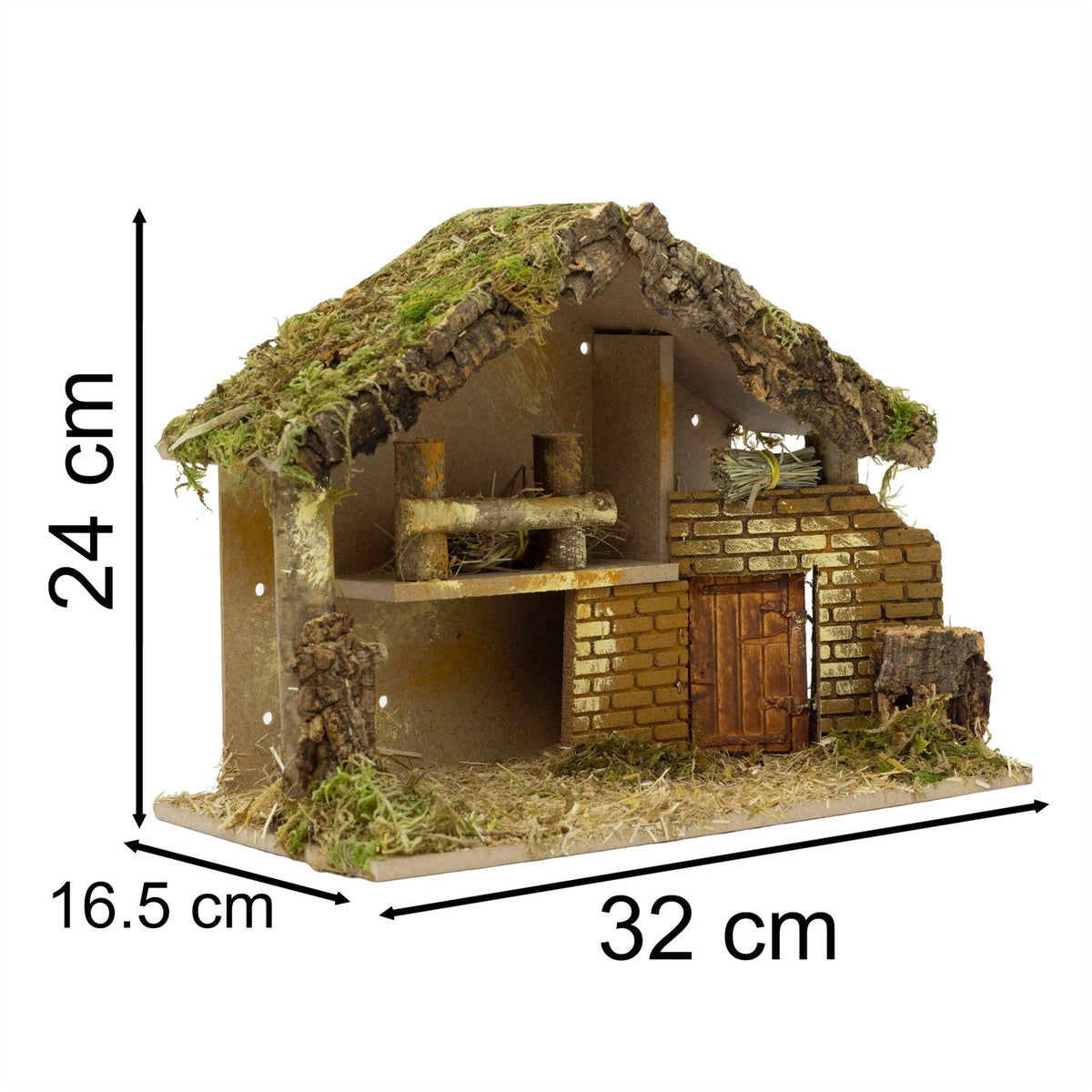 LED Traditional Wooden Nativity Stable with Lights | Christmas Nativity Scene Nativity Set - Tophatter Daily Deals