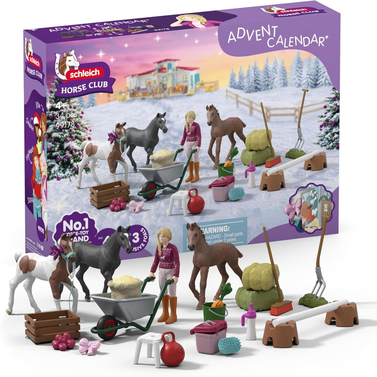 Schleich Horse Club Toy Advent Calendar, Horse Advent Calendar 2025, 34 Pieces Advent Calendar - Tophatter Daily Deals
