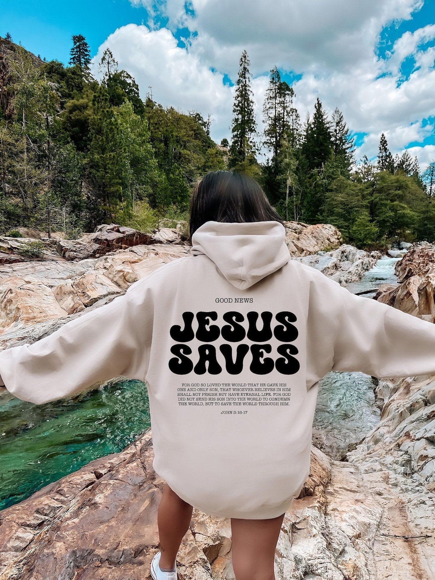 Oversized Cozy Women’s Hoodie - Relaxed Polyester Pullover Apricot 3D Changing Face Moving Picture Frame - Tophatter Daily Deals
