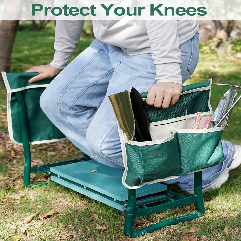 Garden Kneeling Chair with Cushion and Tool Bag Garden Arches, Trellises, Arbours & Pergolas - Tophatter Daily Deals