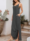 Slit Scoop Neck Sleeveless Dress Casual Dresses - Tophatter Daily Deals