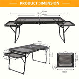 Camping Table with Extendable Wings & Mesh Top Camping & Hiking - Tophatter Daily Deals
