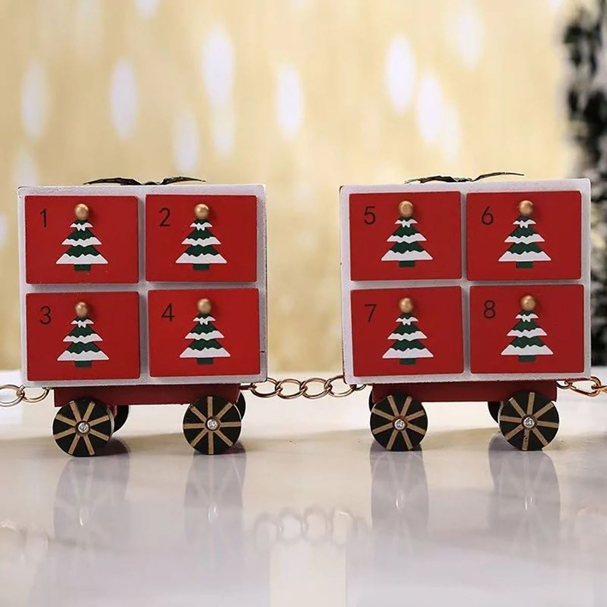 Santa Express Train Christmas Advent Calendar | Wooden Train Advent Calendar Advent Calendar - Tophatter Daily Deals