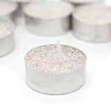 Pack Of 8 Silver Glitter Tealight Candles | Unscented Candle Tealights | Wedding Christmas Tealight Candles Candle - Tophatter Daily Deals