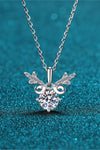 1 Carat Moissanite 925 Sterling Silver Necklace Silver One Size Necklaces - Tophatter Daily Deals