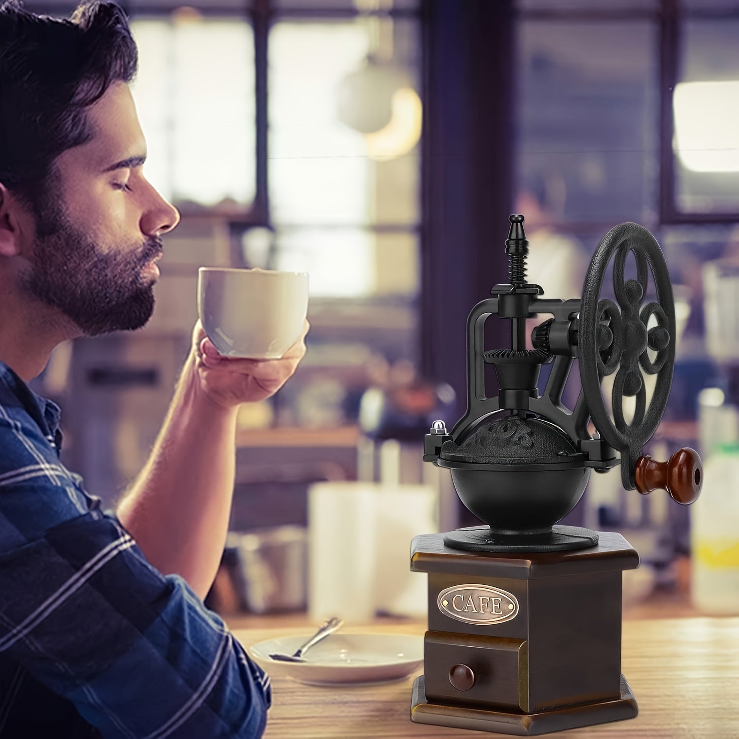 Manual Coffee Grinder Vintage Mill Appliances > Kitchen Appliances > Coffee Machines & Accessories - Tophatter Daily Deals