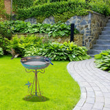 Bird Bath with Feeder Pedestal Garden Ornaments - Tophatter Daily Deals