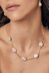 Freshwater Pearl Stainless Steel Necklace Gold One Size Necklaces - Tophatter Daily Deals