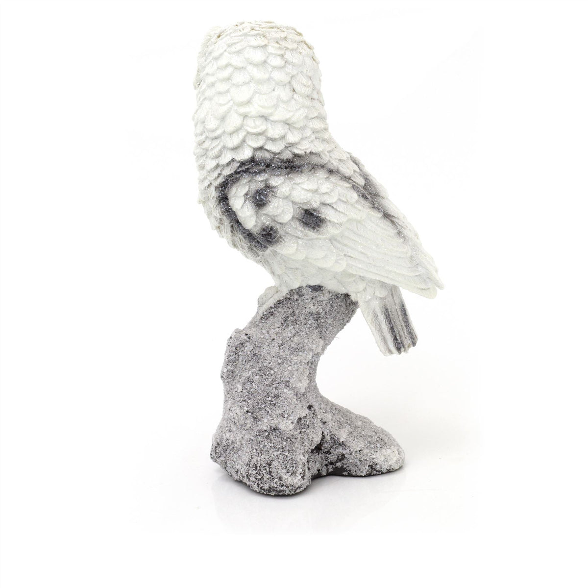 Snowy Owl Christmas Ornament | 21cm Resin Winter Bird Christmas Decoration | White Snow Owl Statue Figurine - Design Varies One Supplied Ornament - Tophatter Daily Deals