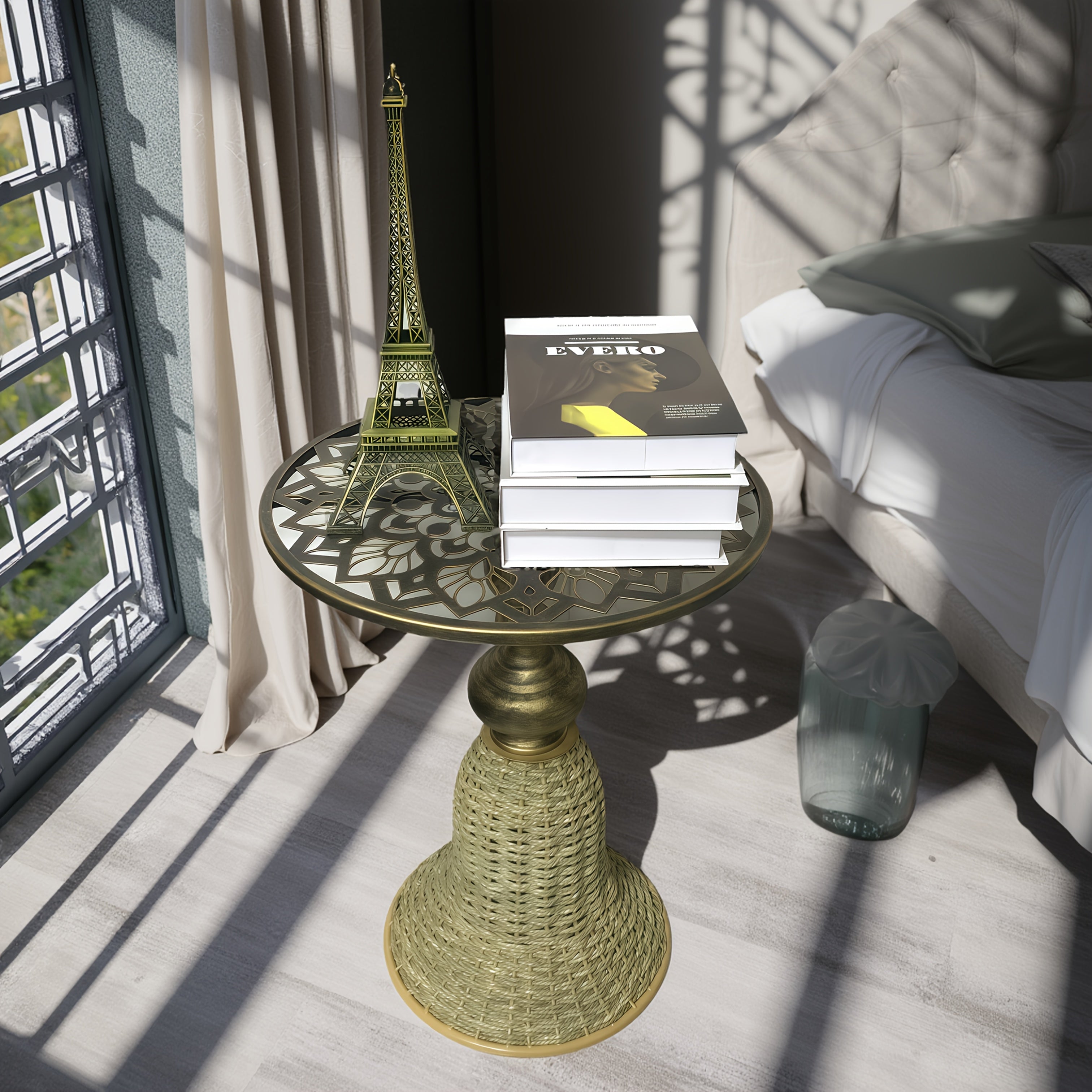 Wrought Iron Coffee Table for Living Spaces End Tables - Tophatter Daily Deals
