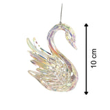 Rainbow Iridescent Swan Christmas Bauble | Bird Christmas Tree Ornament - 10cm Baubles - Tophatter Daily Deals
