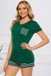 Striped Short Sleeve Top and Shorts Lounge Set Loungewear Sets Apparel & Accessories Fast Shipping Free Shipping H#Y HOT DEALS HOME PAGE Lingerie Lingerie Sleepwear Loungewear Loungewear Sets New Deals sexy lingerie Ship From Overseas Ship from USA USA USA STOCK - Tophatter Daily Deals And Savings