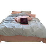 All Cotton Washed Cotton Four-piece Set Soft Comfortable Bow Bedding 0 - Tophatter Daily Deals