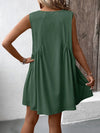 Ruched V-Neck Sleeveless Mini Dress Casual Dresses - Tophatter Daily Deals