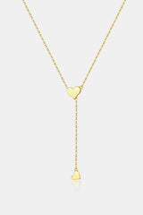 Heart 925 Sterling Silver Necklace Gold One Size Necklaces - Tophatter Daily Deals
