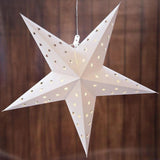 White LED Christmas Star | Christmas Paper Star Light Hanging Decoration - 60cm LED Light - Tophatter Daily Deals