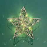 Gold Christmas Star Light | Gold Wire LED Standing Star Decoration - 30cm LED Light - Tophatter Daily Deals