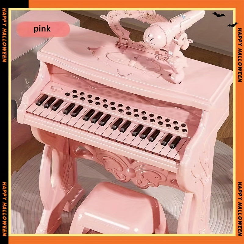 Pink Electronic Piano for Kids with Microphone Musical Instruments - Tophatter Daily Deals