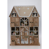 Wooden House Advent Calendar with 24 Drawers and LED Lights | Christmas Calendar Advent Calendar - Tophatter Daily Deals