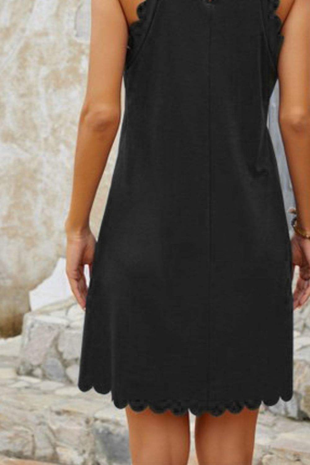 Mock Neck Sleeveless Mini Dress Casual Dresses - Tophatter Daily Deals