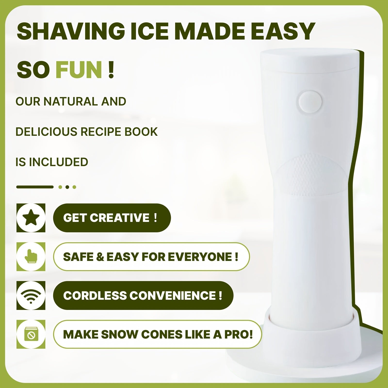 Battery Ice Crusher Snow Cone Shaver Appliances > Kitchen Appliances > Ice Makers - Tophatter Daily Deals
