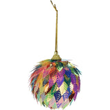 Rainbow Leaf Bauble | Multicoloured Christmas Tree Hanging Ornament - 6cm Baubles - Tophatter Daily Deals