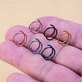 Stainless Steel Double Helix Nose Ring – 14K Gold Plated Hot Style Piercing Jewelry for Women Earrings - Tophatter Daily Deals