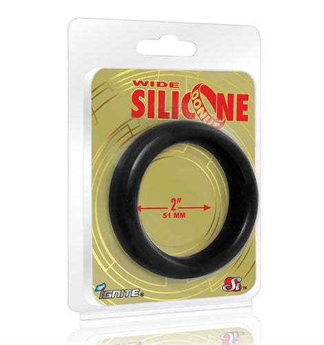 Wide Donut Black Cock Ring 51mm > Cock Ring > Single - Tophatter Daily Deals