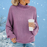 Warm Women's Pullover Sweater - Turtleneck Knit, Winter Purple1 3D Changing Face Moving Picture Frame - Tophatter Daily Deals