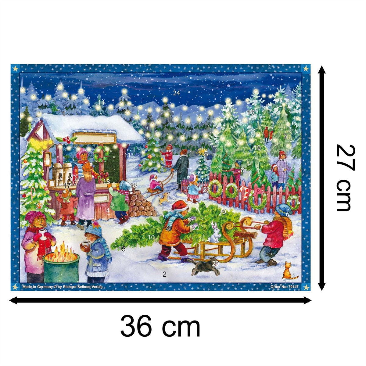 Christmas Tree Market Christmas Advent Calendar Traditional Door Advent Calendar Advent Calendar - Tophatter Daily Deals