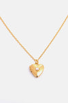 Zircon Heart Shape 14K Gold-Plated Pendant Necklace June One Size Necklaces - Tophatter Daily Deals