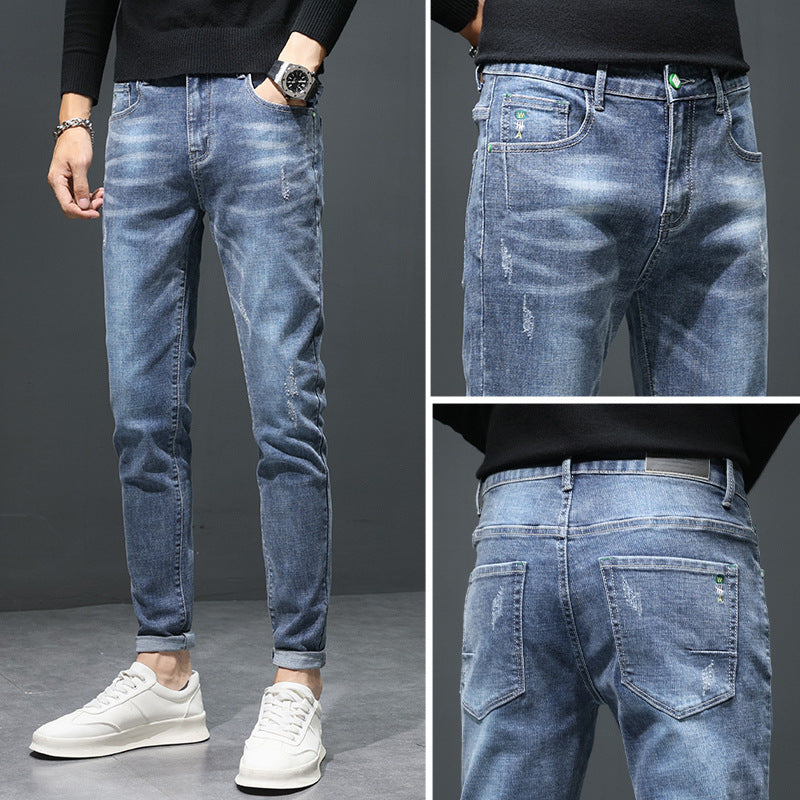 Autumn Men's Jeans Slim Feet 0 - Tophatter Daily Deals