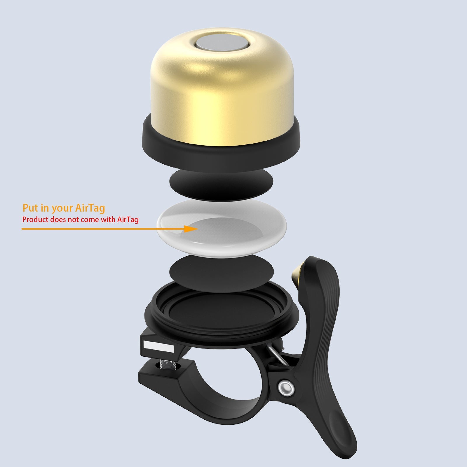 Bicycle AirTag Road Bike Anti-lost Device Anti-theft Positioning Bell 0 - Tophatter Daily Deals