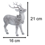 Beautiful Resin Reindeer Ornament | Deer Stag Figurine Christmas Statue - 21cm Ornament - Tophatter Daily Deals