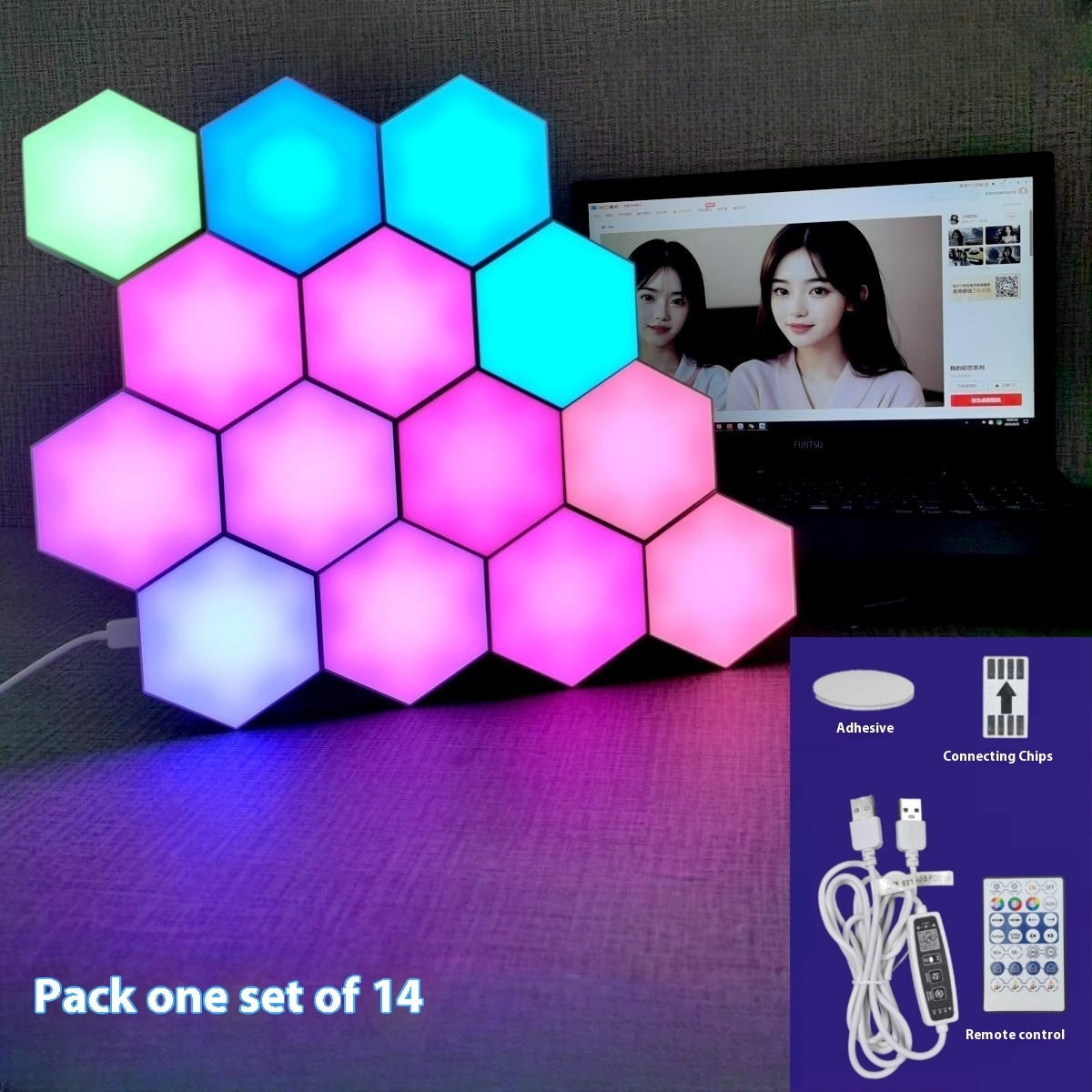 Background Wall Quantum Esports Atmosphere Light Strange Light Board 14lights 0 - Tophatter Daily Deals