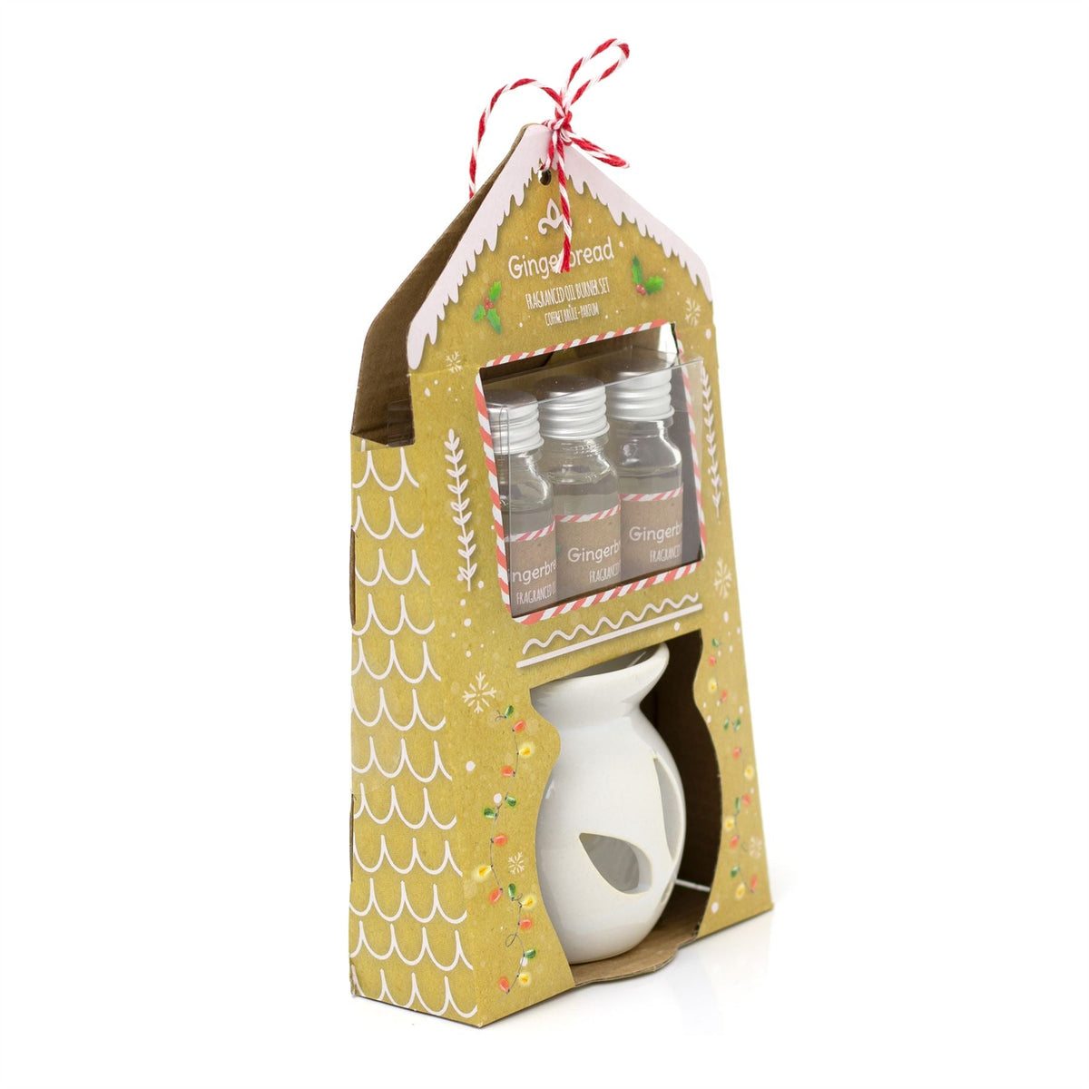 Christmas Ceramic Essential Oil Burner Diffuser With Gingerbread Fragrance Oils Oil Burner - Tophatter Daily Deals