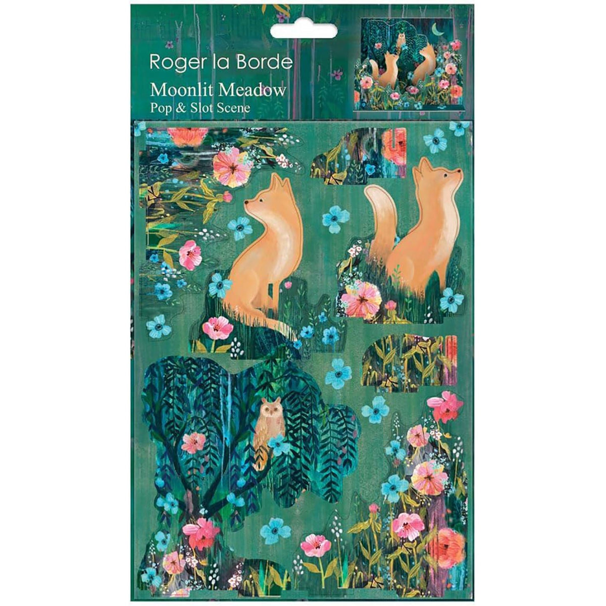 Moonlit Meadow Pop & Slot 3D Decoration | Build Your Own Flora & Fauna Diorama Ornament - Tophatter Daily Deals
