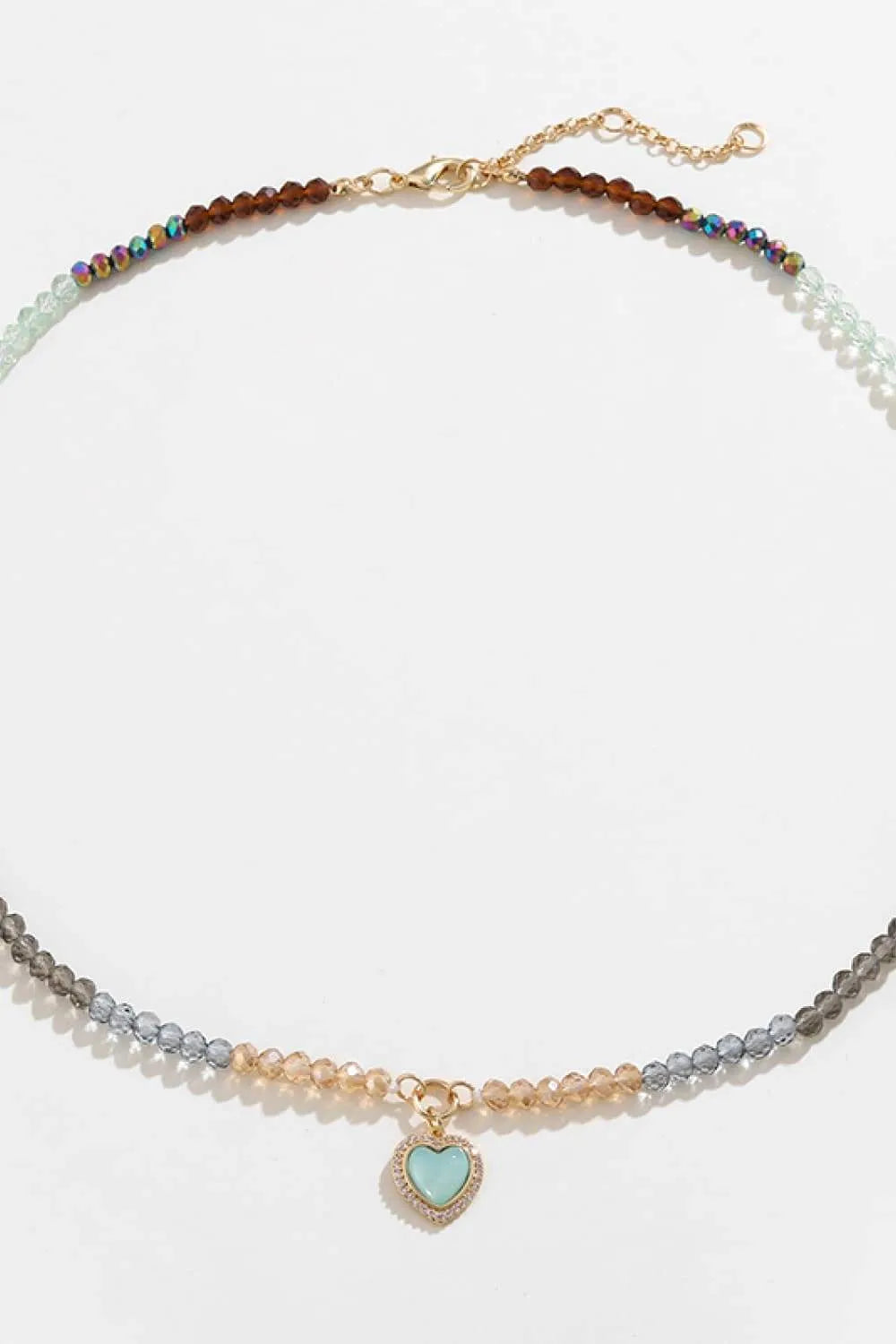 Heart Pendant Beaded Necklace Necklaces - Tophatter Daily Deals