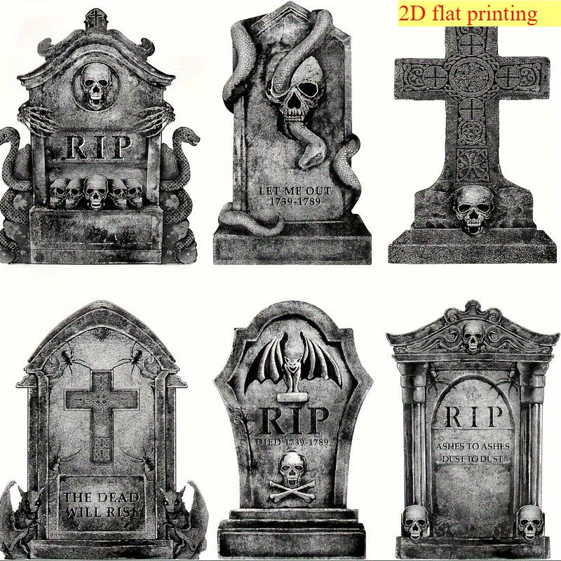 Halloween Tombstone Decoration Set of 6 Halloween - Tophatter Daily Deals