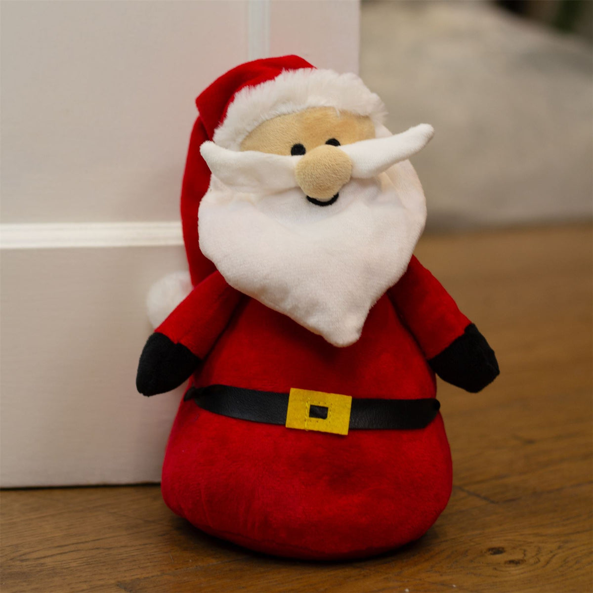 Santa Festive Christmas Character Doorstop | Novelty Fabric Door Stop - 23cm Doorstop - Tophatter Daily Deals