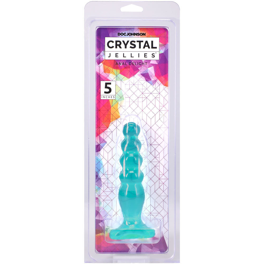 Doc Johnson Crystal Jellies (Teal) – 5 Inch Soft Anal Plug > Anal Range > Butt Plugs - Tophatter Daily Deals