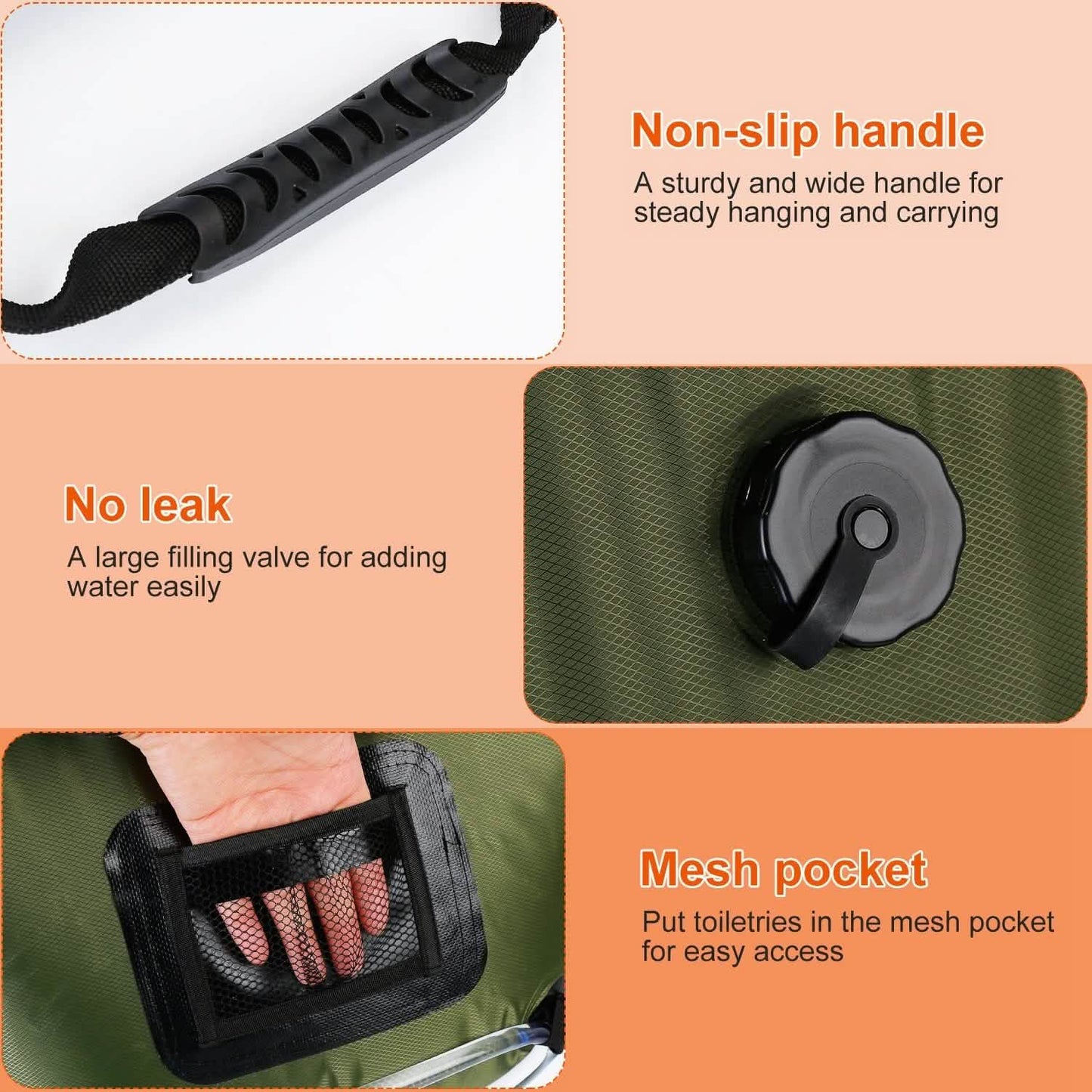 5Gal Solar Heating Camping Shower Bag Outdoor Recreation - Tophatter Daily Deals