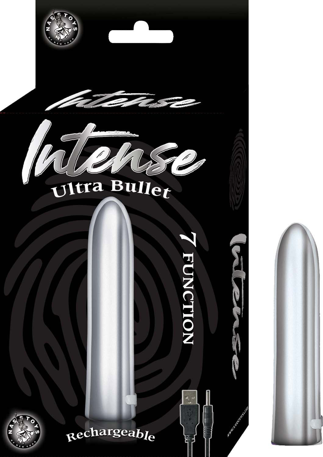 Intense Power Bullet Vibrator Silver Compact Waterproof Toy > Vibrators > Mini Vibrators - Tophatter Daily Deals