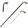Roaring Dragon Head Sword Cane With Removable Blade - TOPHATTER'S ARMORY DEALS Collectible Weapons - Tophatter Daily Deals